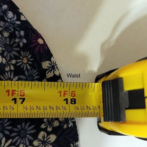 Max Studio Floral Ruffle Purple Blue Midi Dress Size L - Picture 6 of 8